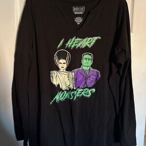 Torrid Black Universal Monsters Long Sleeve Tee